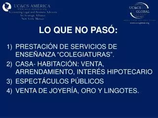 lo que no pas