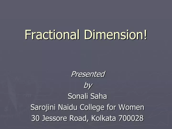 fractional dimension