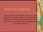 VICIOS DEL LENGUAJE - slide 1