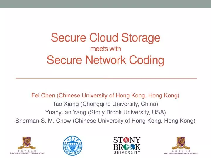 secure cloud storage meets with secure network coding