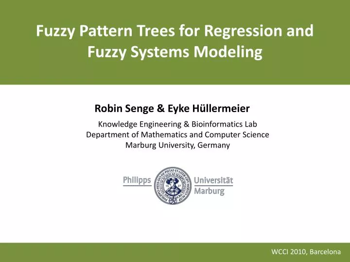 fuzzy pattern trees for regression and fuzzy systems modeling