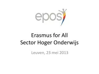 Erasmus for All Sector Hoger Onderwijs