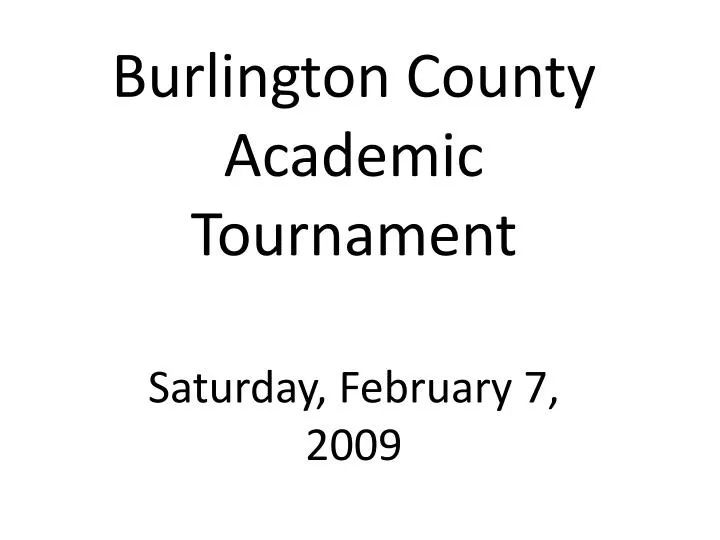burlington county academic tournament