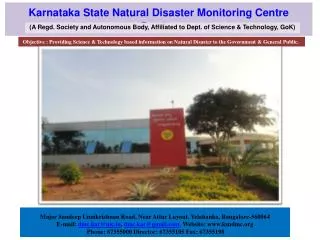 Karnataka State Natural Disaster Monitoring Centre Centre