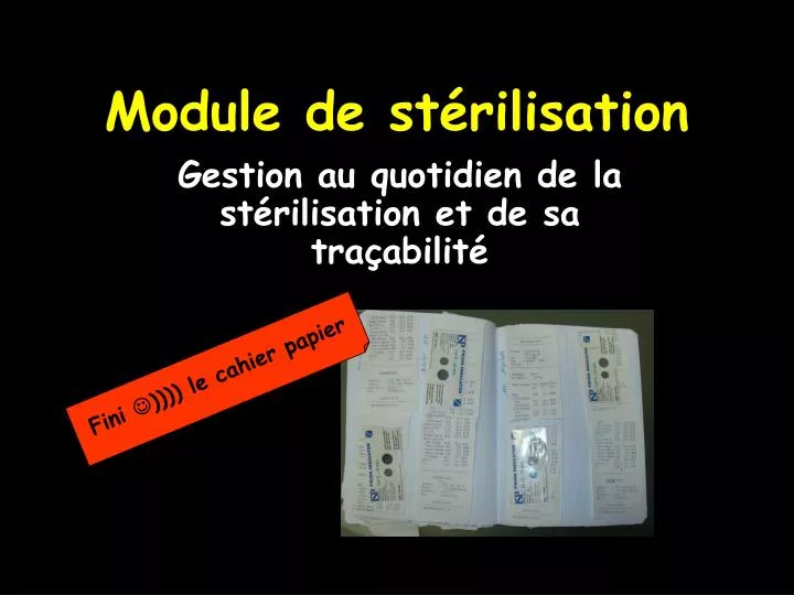 module de st rilisation