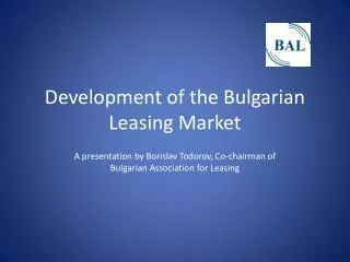 Development of the Bulgarian Leasing Market