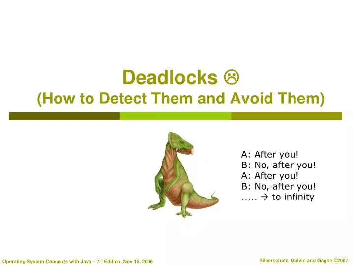 deadlocks how to detect them and avoid them