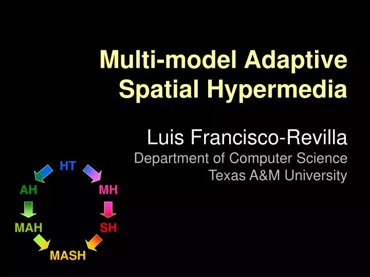 multi model adaptive spatial hypermedia