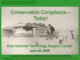 Conservation Compliance – Today!