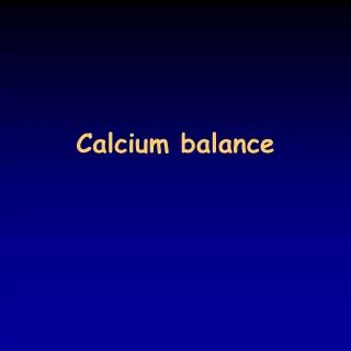 Calcium balance