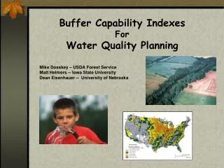 Buffer Capability Indexes For Water Quality Planning