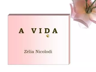 A V I D A Zélia Nicolodi