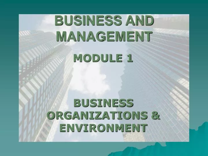 business and management