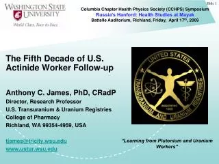 The Fifth Decade of U.S. Actinide Worker Follow-up
