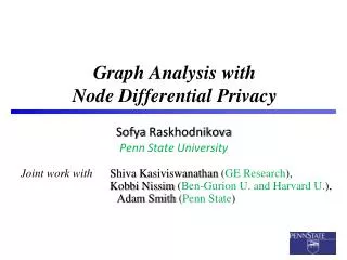 Graph Analysis with Node Differential Privacy
