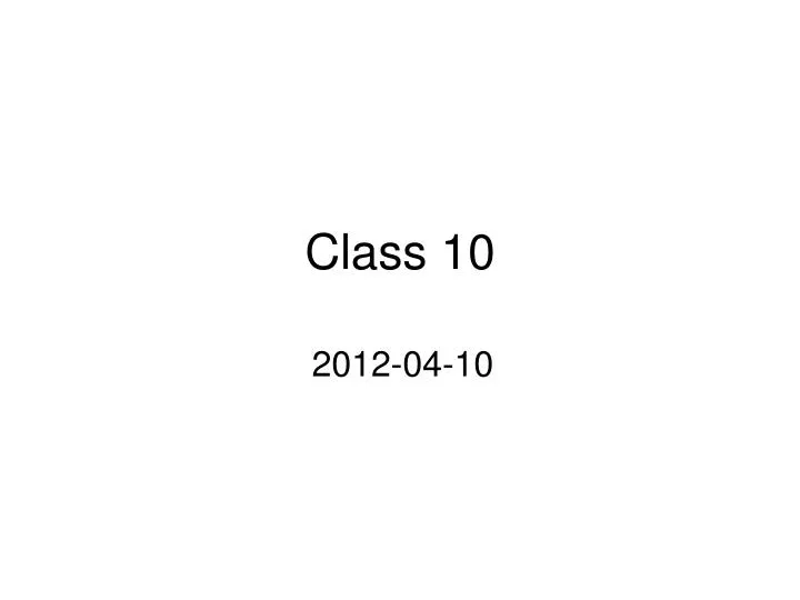 class 1 0