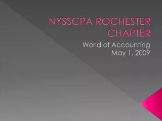 NYSSCPA ROCHESTER CHAPTER