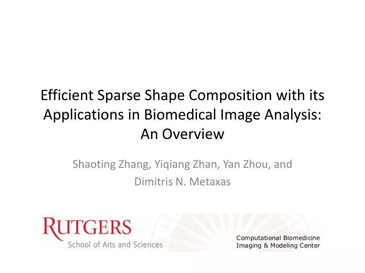 efficient sparse shape composition with its applications in biomedical image analysis an overview