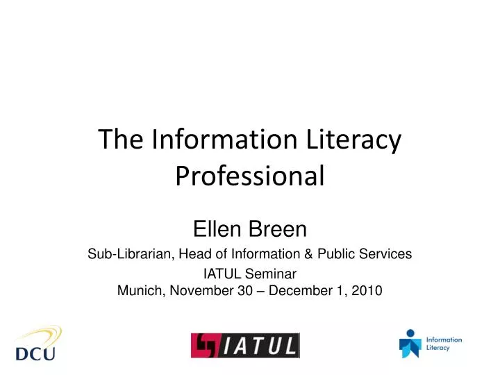 the information literacy professional