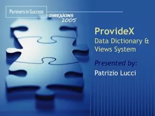 ProvideX Data Dictionary &amp; Views System