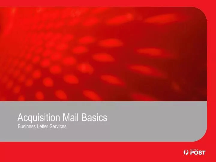 acquisition mail basics