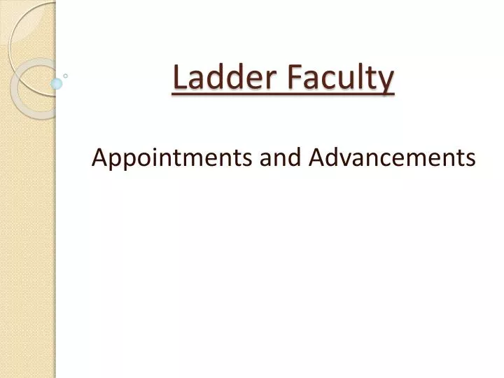 ladder faculty