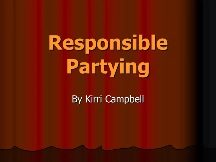responsible partying