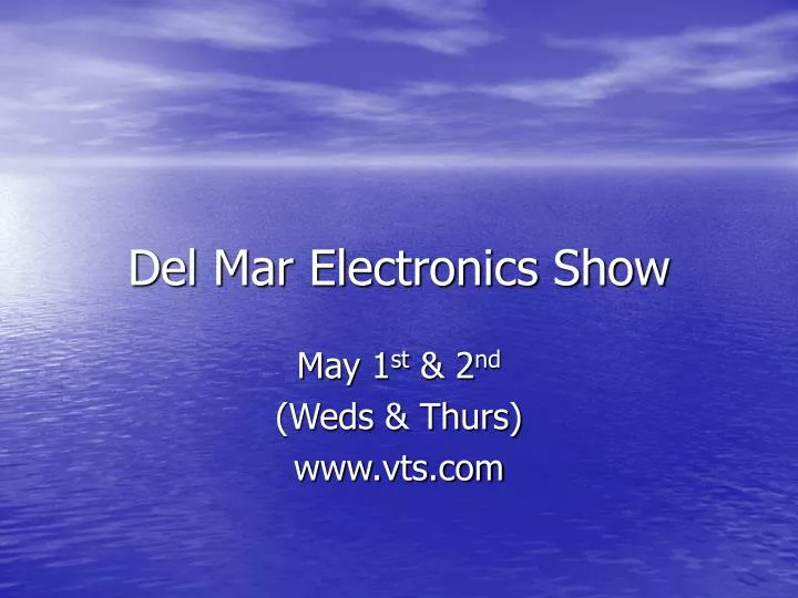 del mar electronics show