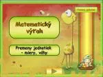 Matematický výťah - slide 1