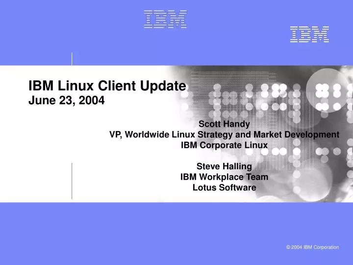 ibm linux client update june 23 2004