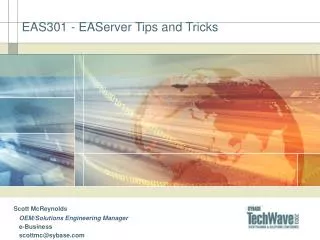 EAS301 - EAServer Tips and Tricks