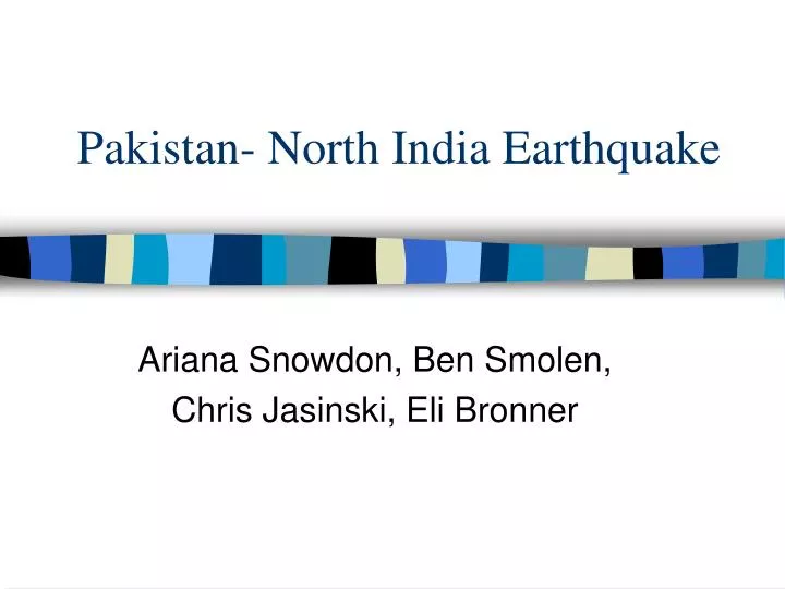 pakistan north india earthquake
