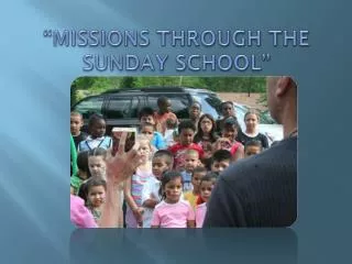 “Missions Through the Sunday School”