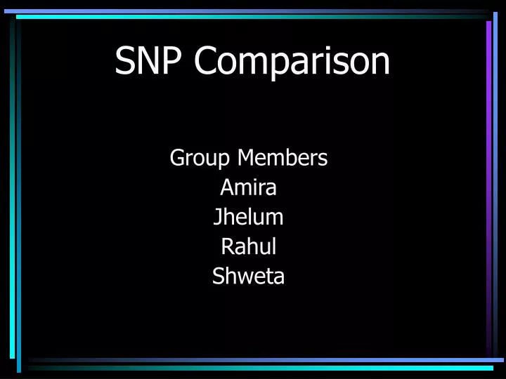 snp comparison