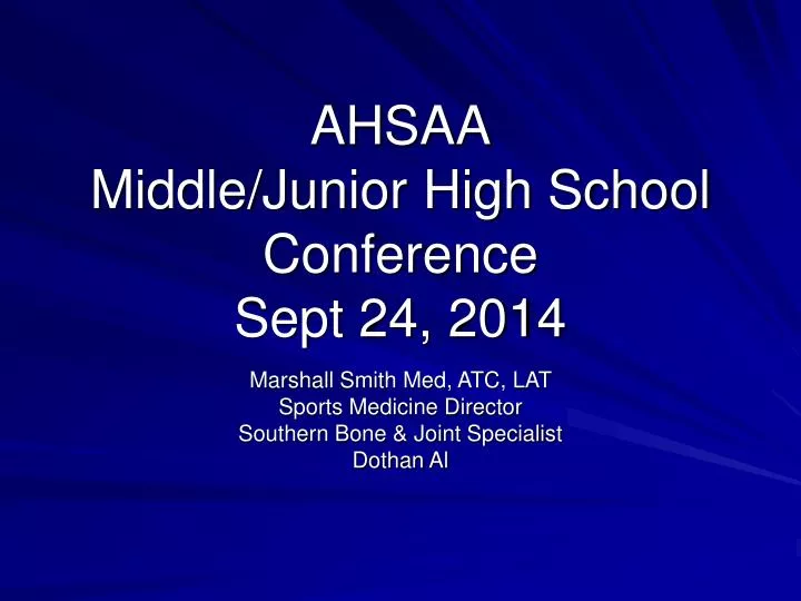 ahsaa middle junior high school conference sept 24 2014