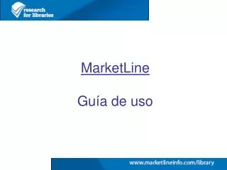 MarketLine Guía de uso