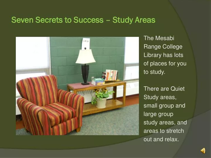 seven secrets to success study areas