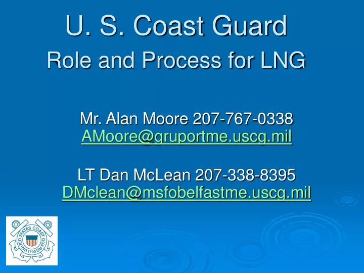 u s coast guard role and process for lng