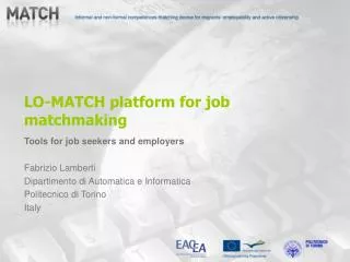 LO-MATCH platform for job matchmaking
