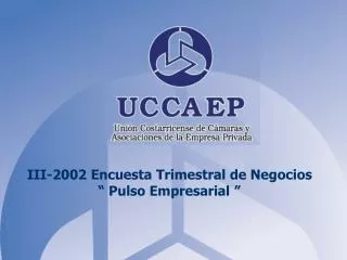 III-2002 Encuesta Trimestral de Negocios “ Pulso Empresarial ”