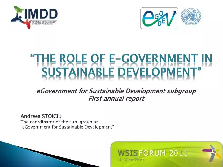 the role of e government in sustainable development
