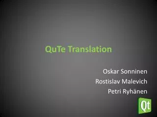QuTe Translation