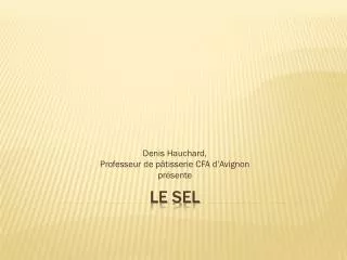 denis hauchard professeur de p tisserie cfa d avignon pr sente
