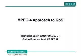 MPEG-4 Approach to QoS