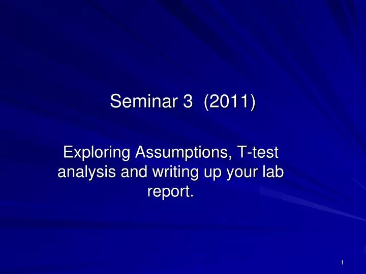 seminar 3 2011