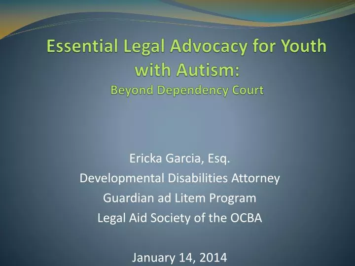 essential legal advocacy for youth with autism beyond dependency court