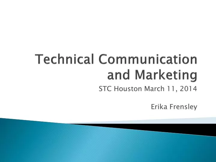 technical communication and marketing