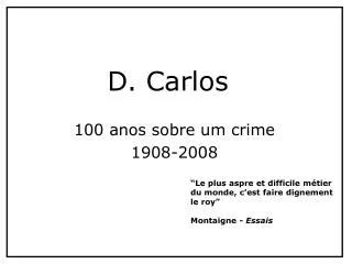 100 anos sobre um crime 1908-2008