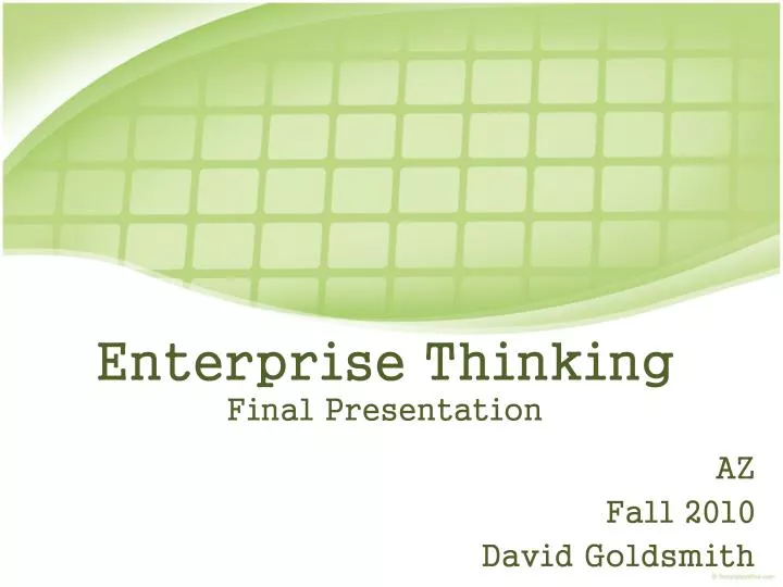 enterprise thinking final presentation