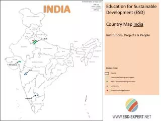 Education for Sustainable Development (ESD) Country Map India Institutions, Projects &amp; People